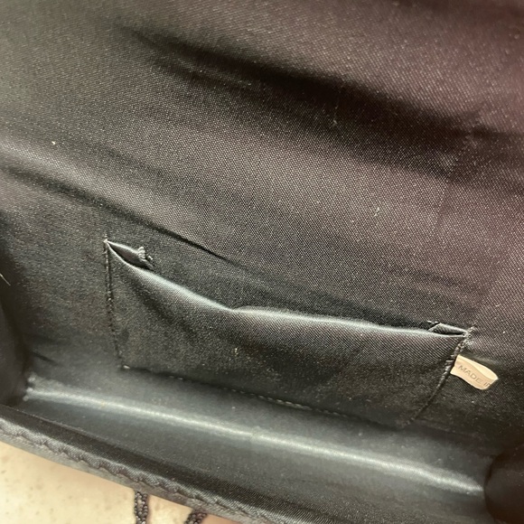 Elegant Black Beaded Evening Bag Shoulder Chain Strap - Picture 9 of 12